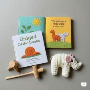 Textured books and objects for baby